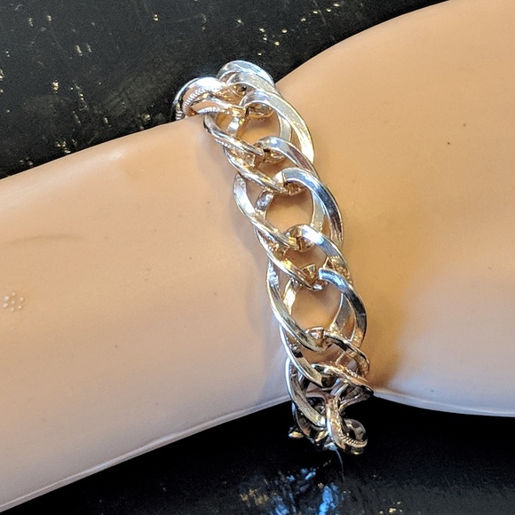 Vintage Jewelry - Vintage Gold Tone Link Bracelet Germany Clasp
